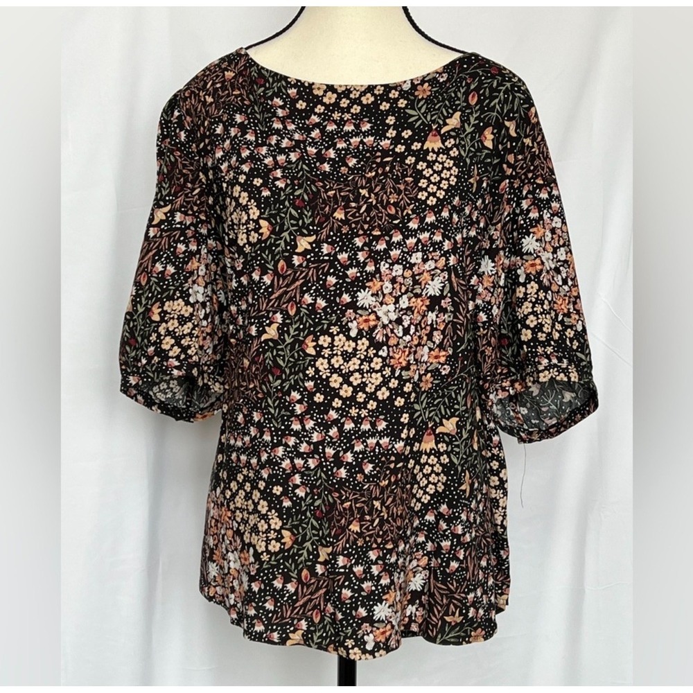 Angels Forever Young Peasant Floral Cottagecore Prairie Blossom Top Size 3X